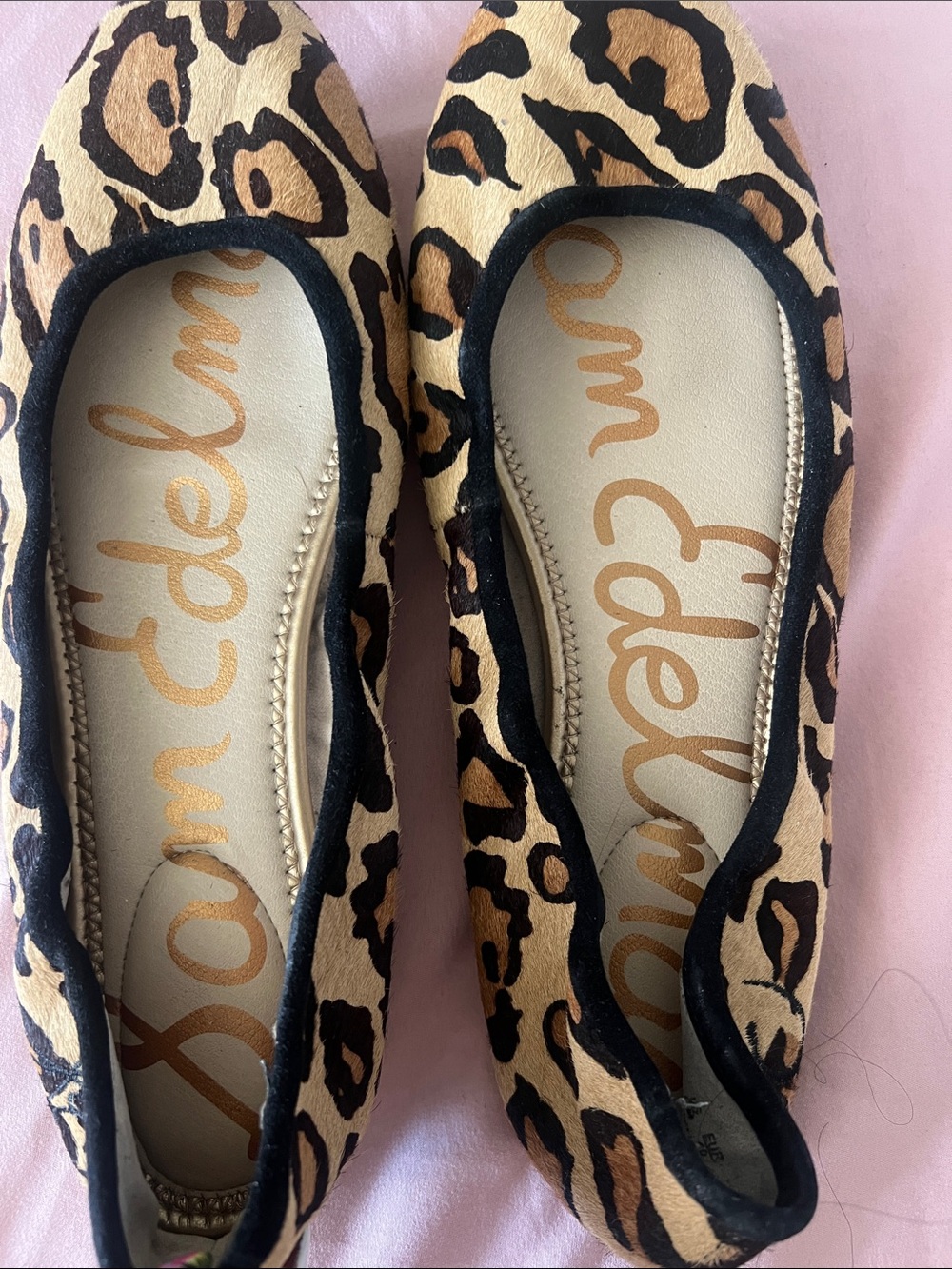 Sam Edelman Leopard-Print Ballet Flats in Tan and Black